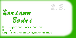 mariann bodri business card